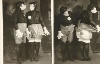 Illustration for article titled These are the probably the most terrifying Mickey Mouse costumes ever worn